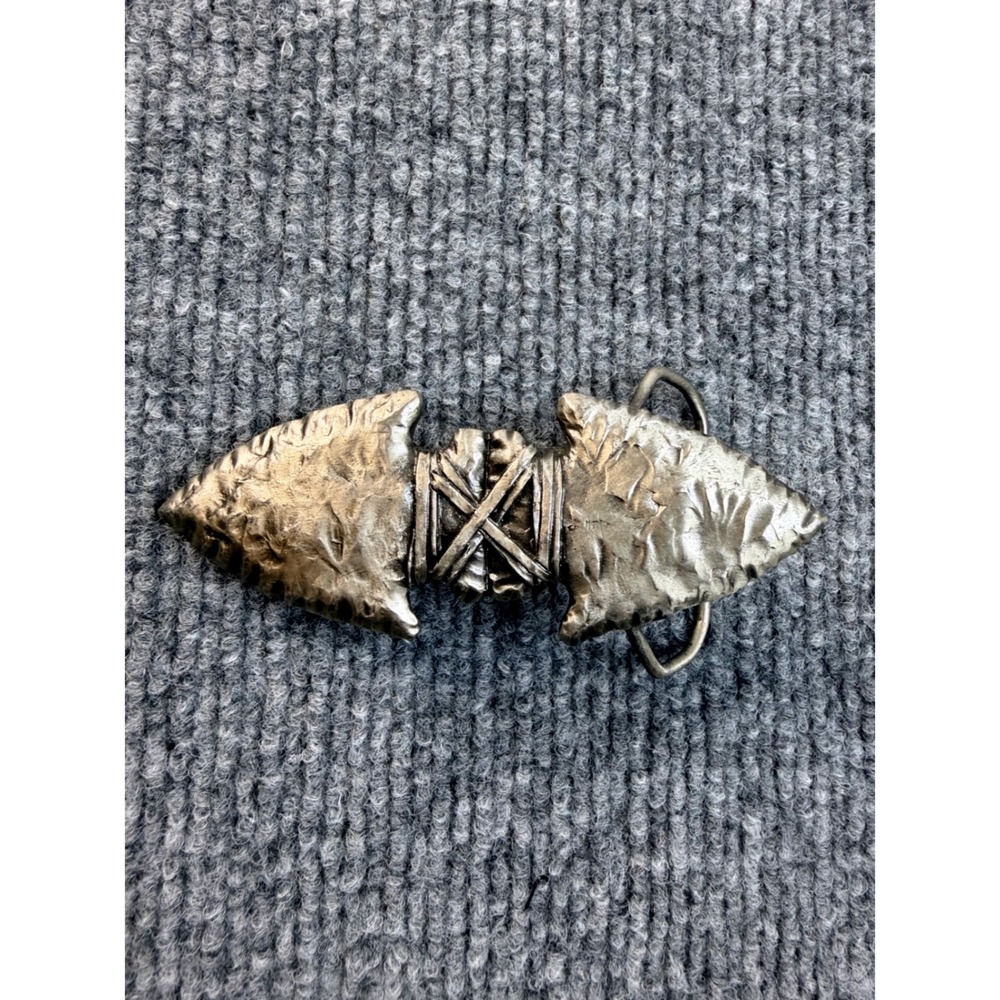 Vintage 1991 Siskiyou Arrowhead Belt Buckle Pewter Silver Western 2054 USA Made